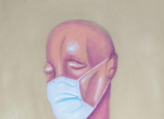 Fano, un quadro sul coronavirus invita a riflettere