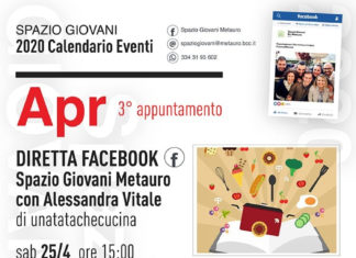 Spazio Giovani Metauro, sabato 25 aprile alle 15 diretta facebook con i bambini cuochi