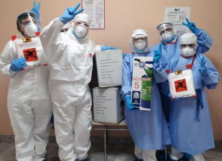 Donate 180 tute agli operatori Covid dell’ospedale di Fossombrone