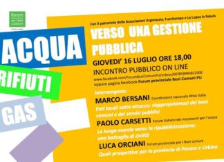 Acqua, rifiuti e gas: Marco Bersani e Paolo Carsetti ospiti del Forum. “Gestione unica interamente pubblica”
