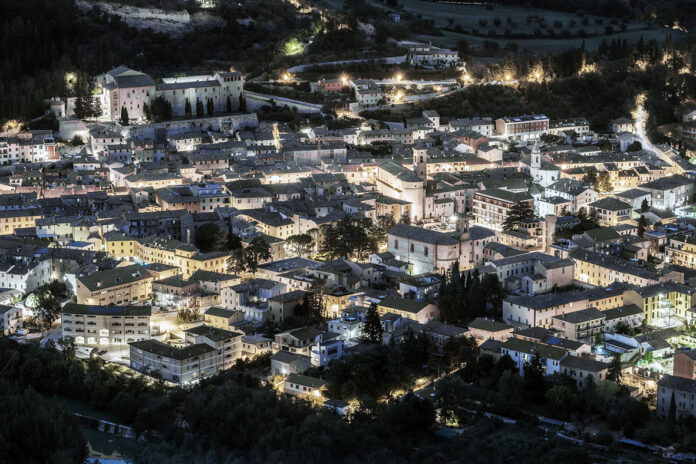 Fossombrone by night