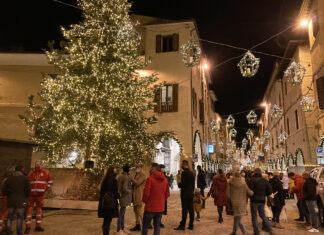A Fossombrone acceso il grande albero di Natale, un segnale di speranza….
