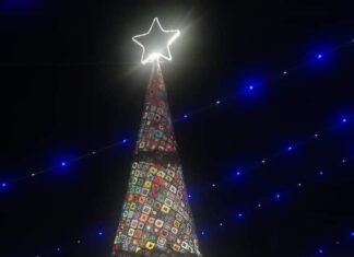 A Mondolfo 73mila metri di filo di lana per un albero di Natale suggestivo e speranzoso. Donne protagoniste