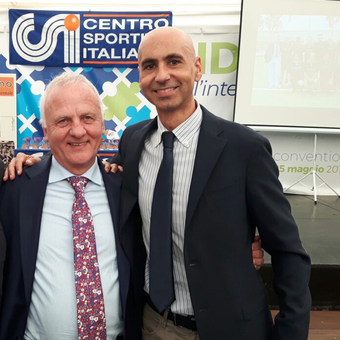 Giacomo Mattioli (dx) con il presidente nazionale Vittorio Bosio