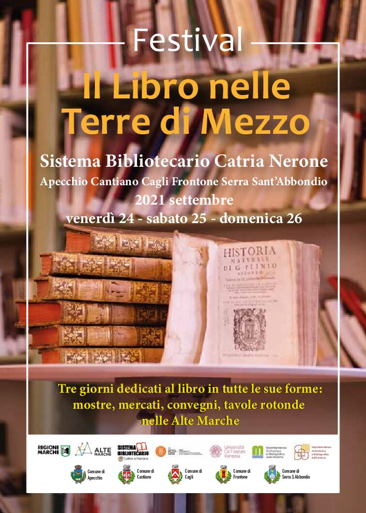 Dal 24 al 26 settembre l’anno zero del Festival “Il Libro nelle Terre di Mezzo”
