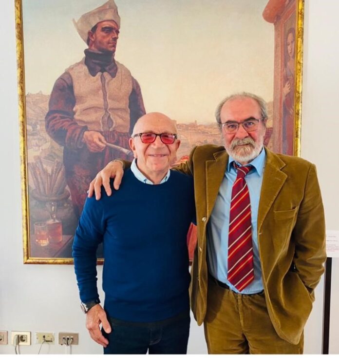 Il noto produttore di Hollywood Arman Julian con il Presidente della Provincia PU Giuseppe Paolini