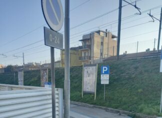 Centra il palo della luce una vettura al Lido di Fano