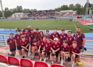 I giovani calciatori dell’Academy MarottaMondolfo ospiti del Rimini nel giorno della festa promozione