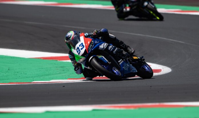 Marco Gaggi in gara a Misano