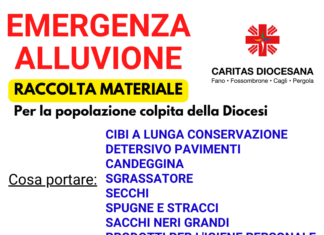 Fano, Caritas raccoglie cibo e altri prodotti per gli alluvionati