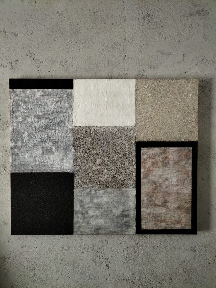 Oscar Piattella - Dopo Bach, 2022, materiali vari su tavola, 100 x 120 cm (2)