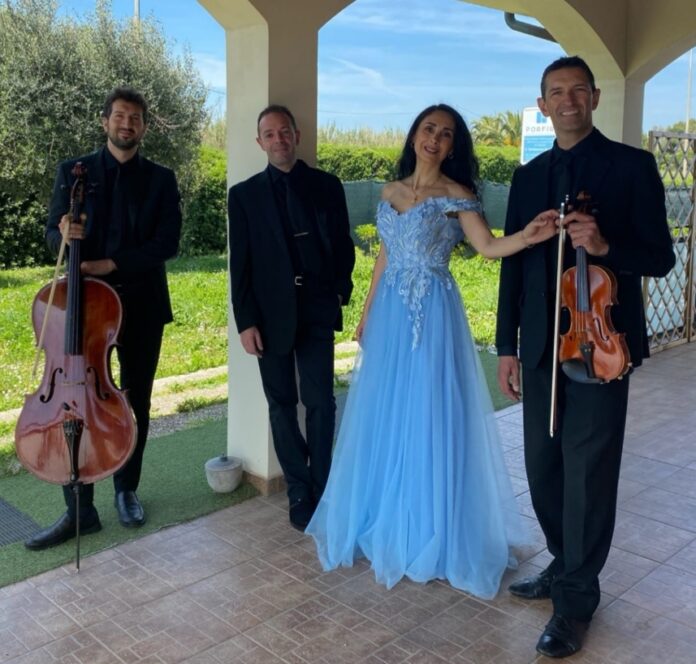 Da Sx Jacopo Mariotti, Diego Gasperi, Roberta Arduini, Paride Battistoni del Quartetto OASI