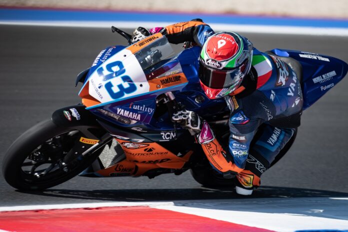 Marco Gaggi in gara a Misano