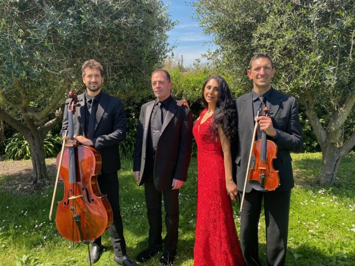 Quartetto OASI, Da sx Jacopo Mariotti, Diego Gasperi, Roberta Arduini, Paride Battistoni