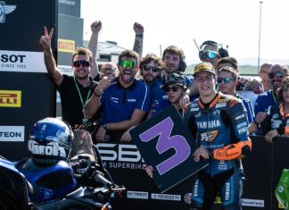 Supersport 300 della Superbike, ad Aragon un terzo posto in gara 2 per il pilota fanese Gaggi