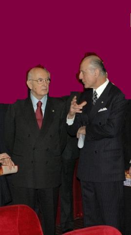 Presidente Napolitano e Giorgio Girell al Pedrotti