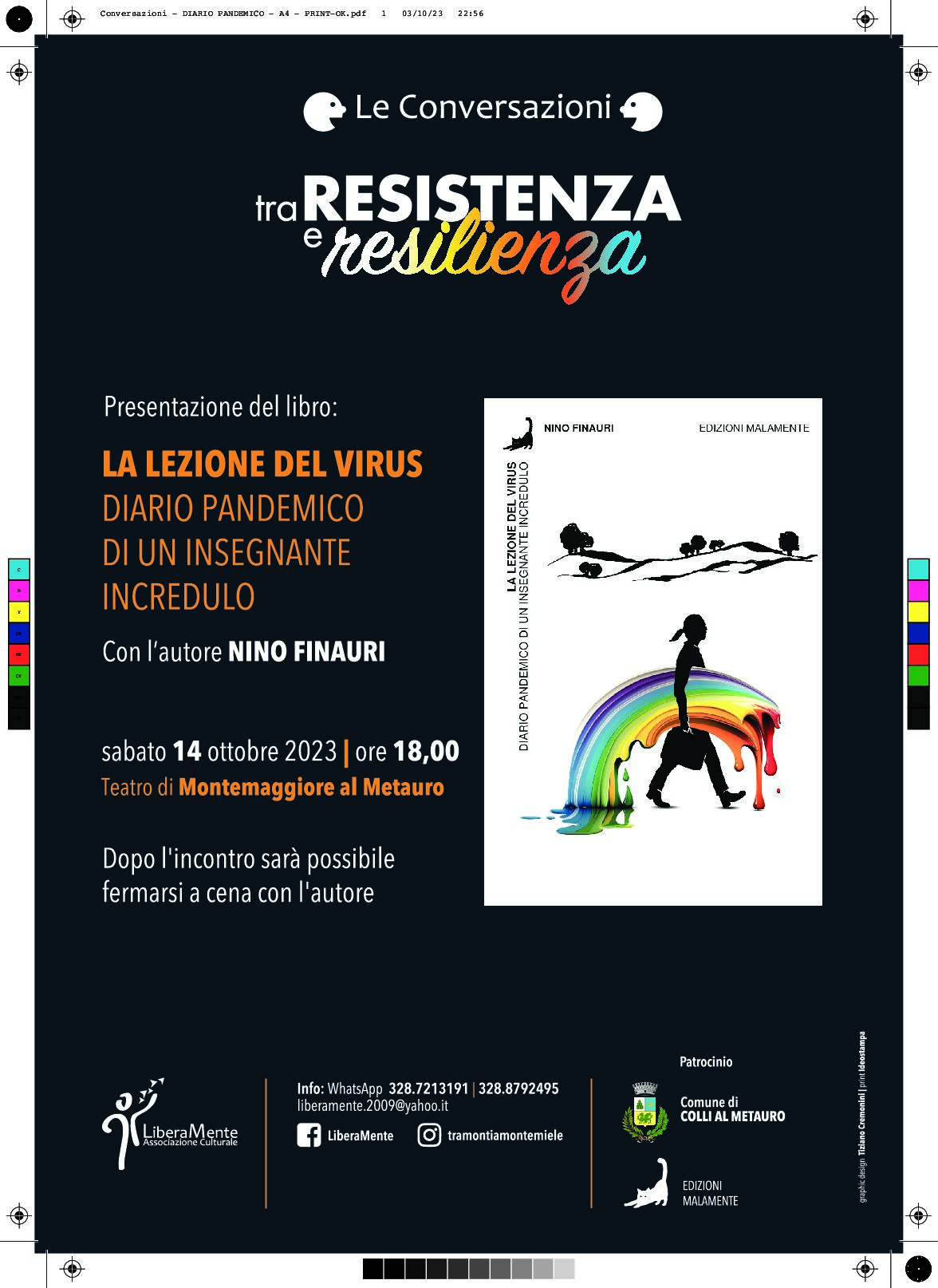 A Montemaggiore al Metauro la presentazione del libro “La lezione del virus: diario pandemico di un insegnante incredulo”