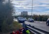 Fano, auto aggancia la borsa laterale di una moto: ferito centauro