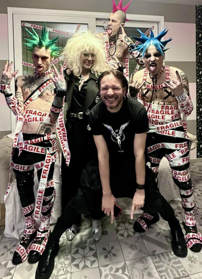 Angelo Cruciani con La Sad e Donatella Rettore Sanremo 2024