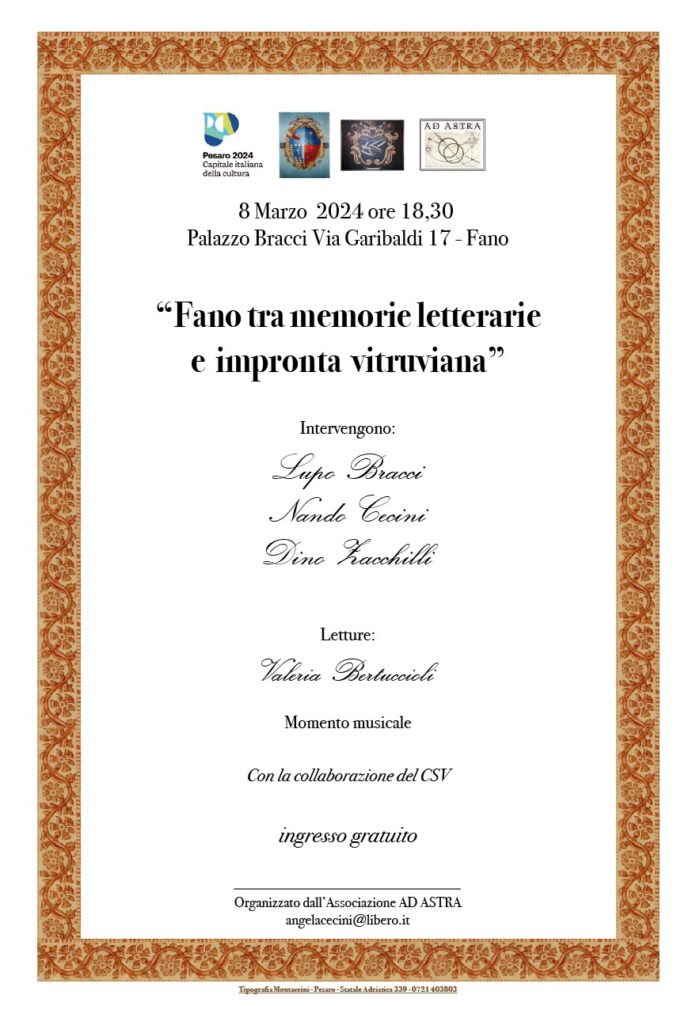 FANO TRA MEMORIE LETTERARIE
