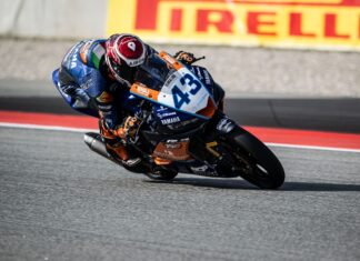 Il ventenne pilota fanese Marco Gaggi in gara a Magny-Cours