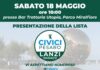 Sabato 18 maggio alle ore 10.00 ci sarà la presentazione dei candidati della lista CIVICI PESARO
