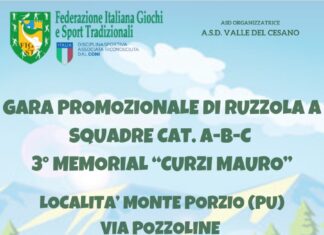 Ruzzola, a Monte Porzio il terzo memorial Mauro Curzi