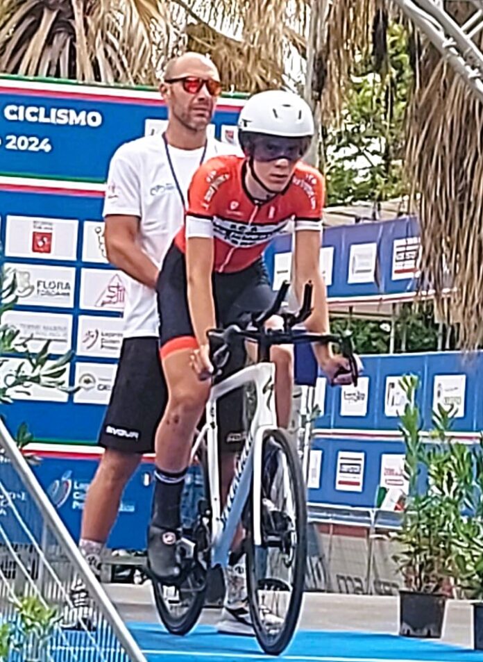 partenza crono Samuele Uguccioni a Grosseto