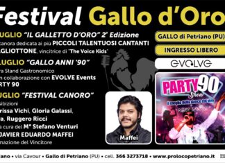 Al via la 52° edizione del Festival Gallo d’Oro a Gallo di Petriano il 25, 26 e 27 luglio