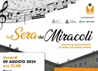 A Urbino 9 agosto “Sera dei miracoli”, musica d’autore (ingresso gratuito)