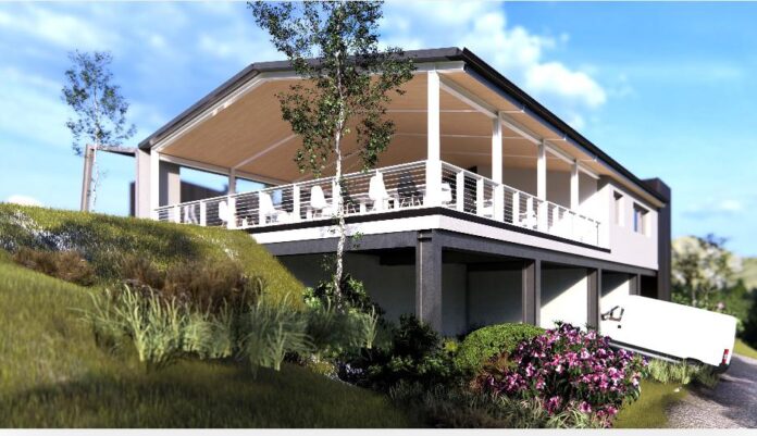 Rendering edificio servizi La Ginestra