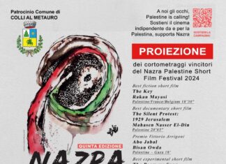 In teatro a Montemaggiore al Metauro la proiezione dei 5 cortometraggi vincitori nel NAZRA – Palestine Short Film Festival