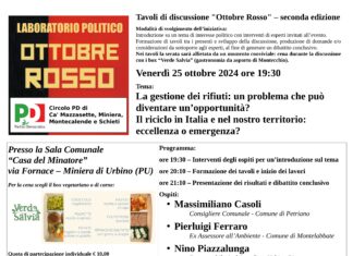 A Miniera di Urbino la seconda edizione del laboratorio politico “Ottobre Rosso”: si parla di rifiuti