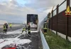 Incendio di un camion sulla A14 tra Pesaro e Fano in direzione sud