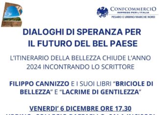 Il filosofo Filippo Cannizzo a Urbino con Confcommercio