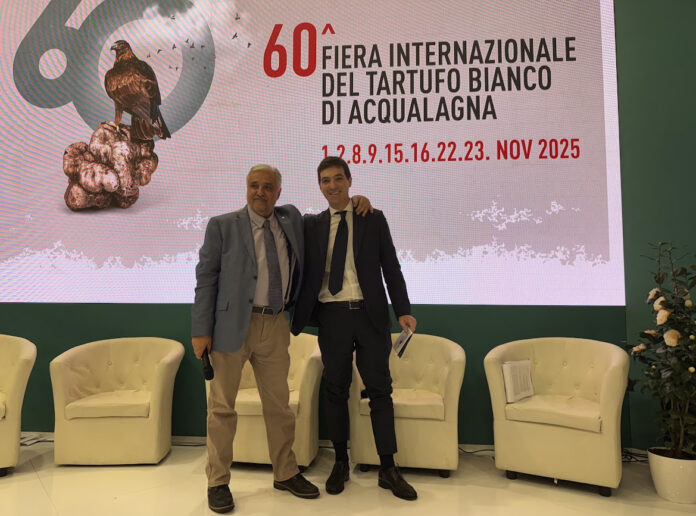 Il sindaco Grassi con il presidente Acquaroli alla Bit 2025