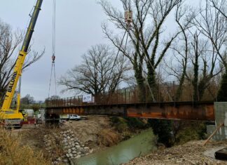 Varato il ponte a Padiglione di Tavullia verso Vallefoglia. Ciclovia del Foglia verso il rush finale