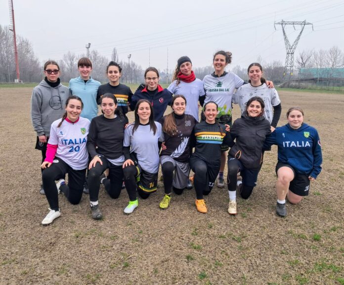 squadra femminile Ultimate Fano e Frasba del Lac Como