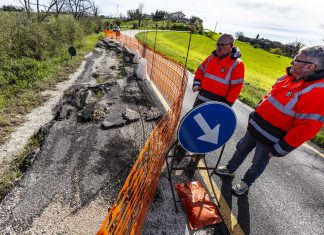 Frane, Paolini: «Oltre un milione di danni sulle strade provinciali»