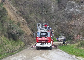 Frana di monte a Cantiano, la Provincia interviene sulla Sp 104 Palcano