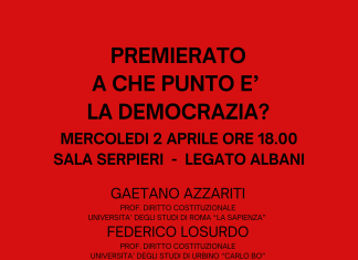 A Urbino l’incontro “Premierato. A che punto è la democrazia?”