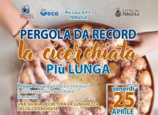 A Pergola un 25 aprile dolcissimo e divertente con la cicerchiata più lunga