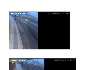Pesaro, poliziotto toglie un uomo dai binari, immediatamente dopo passa il treno
