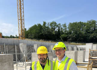 Nuovo presidio sanitario di Cagli: già completate le fondazioni, ora isolatori sismici, il solaio e si sale con i piani