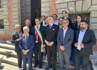 Il Ministro della Cultura Alessandro Giuli in visita a Cagli