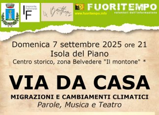 A Isola del Piano lo spettacolo “Via da casa”. Iniziativa del Gruppo Fuoritempo