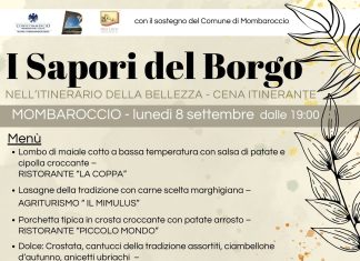 “I Sapori del Borgo”: cena itinerante a Mombaroccio
