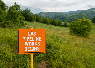 Gasdotto appenninico: ad Apecchio avviati gli scavi, tra contestazioni e preoccupazioni ambientali