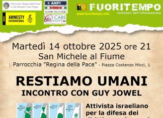 “Restiamo umani” con Guy Jowel: incontro il 14 a San Michele al Fiume