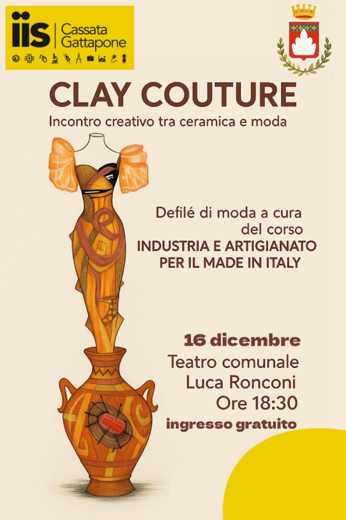 Locandina Clay Couture Indirizzo Moda Teatro Ronconi 16 dic 2025 A3